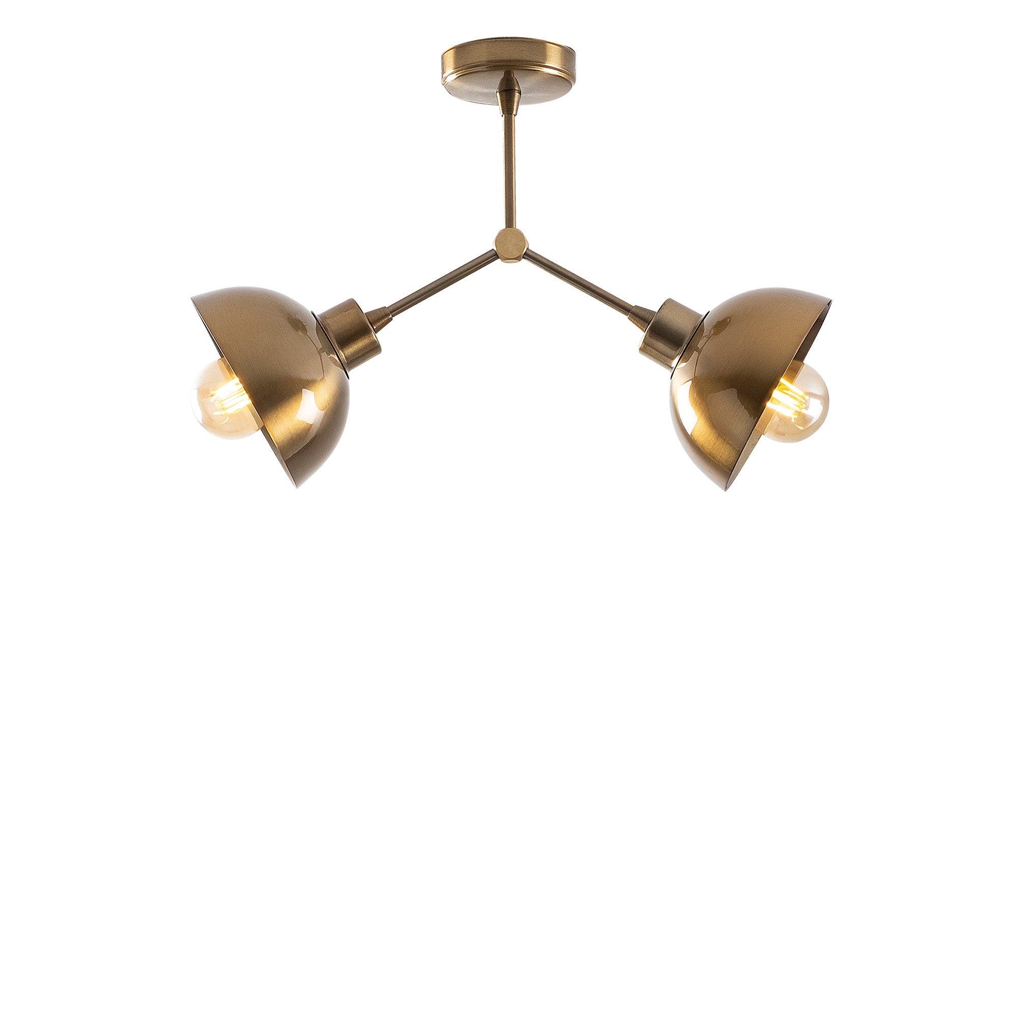 Lustre Vintage Elegante, Corpo em Metal, 46 x 15 cm, Altura 32 cm | 2 x E27 Máx. 40 W | Design Escandinavo Moderno e Glamouroso para Interiores Elegantes