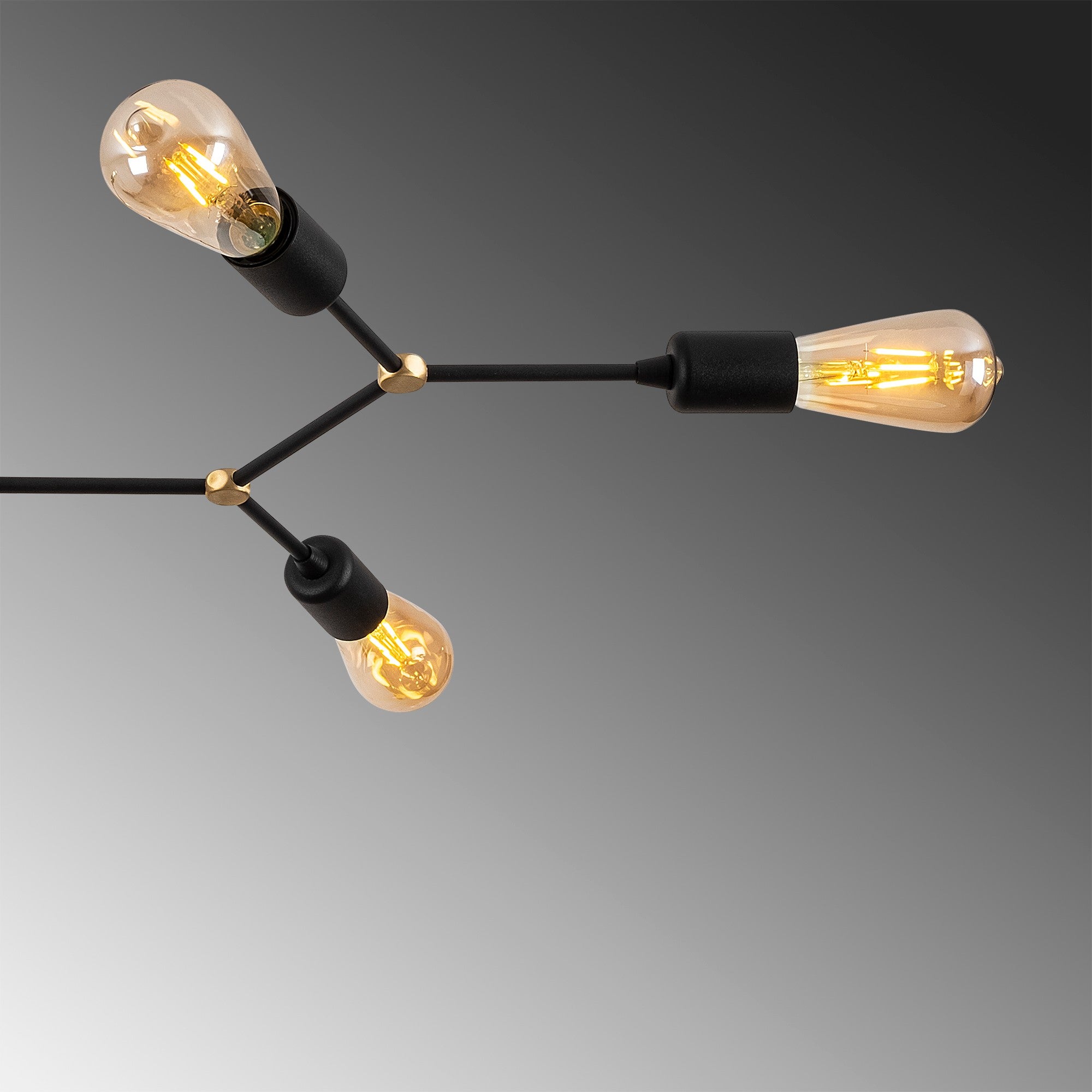 Candeeiro de Teto moderno – 95 x 48 cm – Preto – Metal