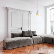 Candeeiro de Teto Escandinavo, Corpo em Metal, 20 x 20 cm, Altura 125 cm | Branco e Vermelho, Soquete E27, Máx. 40 W | Iluminação Elegante para Espaços Modernos