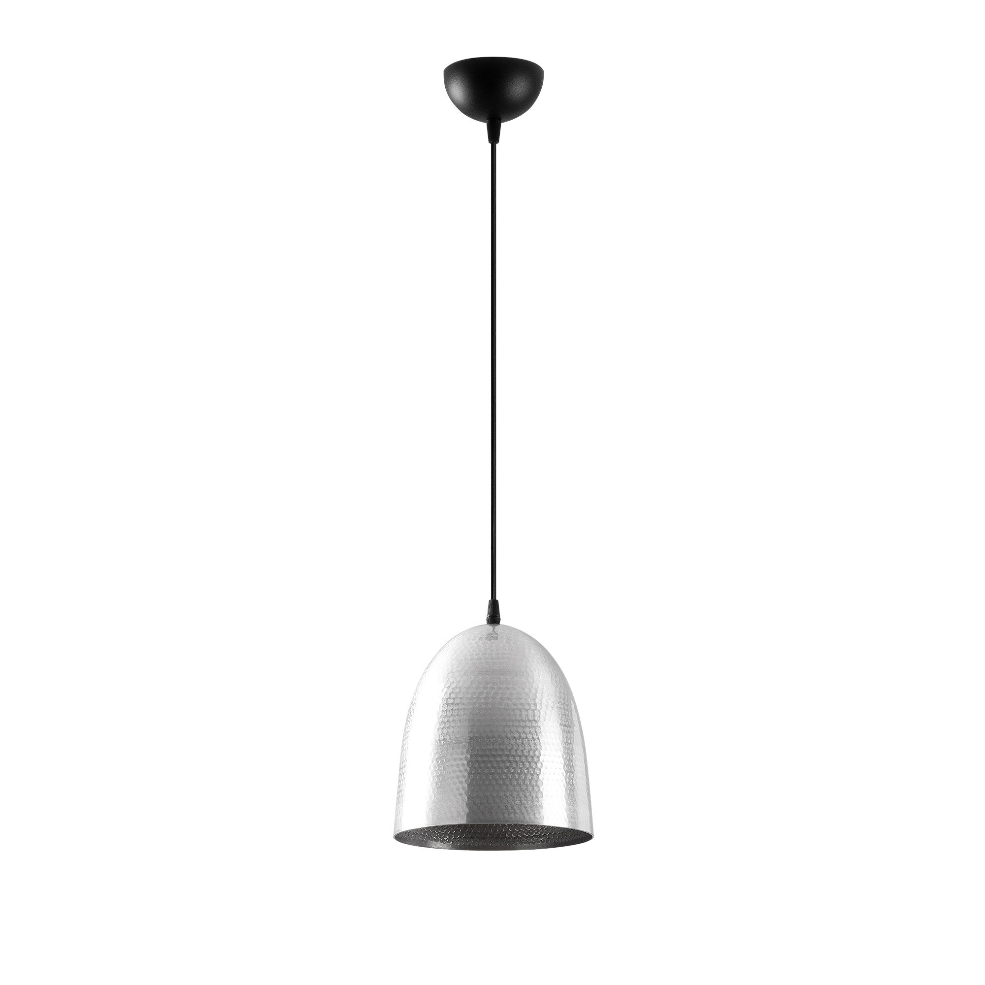 Candeeiro de Teto Escandinavo Elegante, Corpo em Metal Prateado, 20 x 20 cm, Altura 125 cm, Soquete E27, IP20 | Perfeito para Decoração e Iluminação Moderna