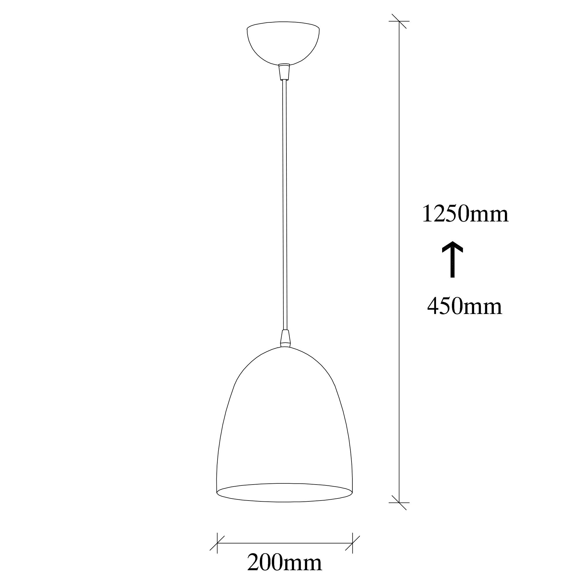 Candeeiro de Teto Industrial – 20 x 20 cm – Preto – Metal