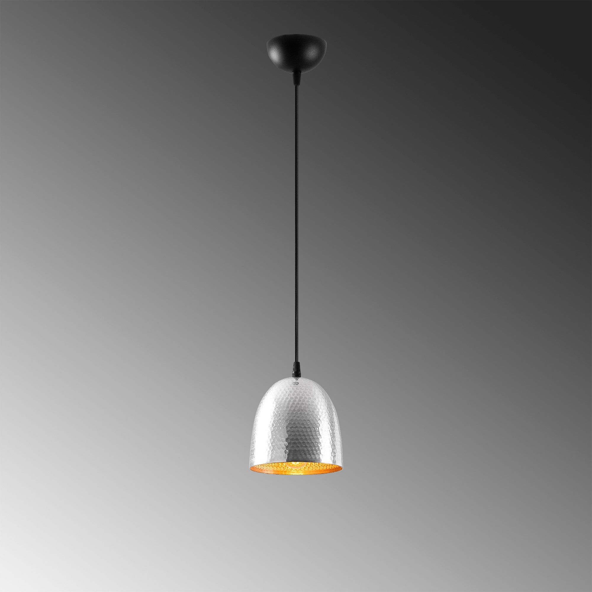 Candeeiro de Teto Escandinavo Elegante, Corpo em Metal, 16 x 16 cm, Altura 113 cm, Acabamento Prateado, Soquete E27, IP20 | Perfeito para Decoração Moderna