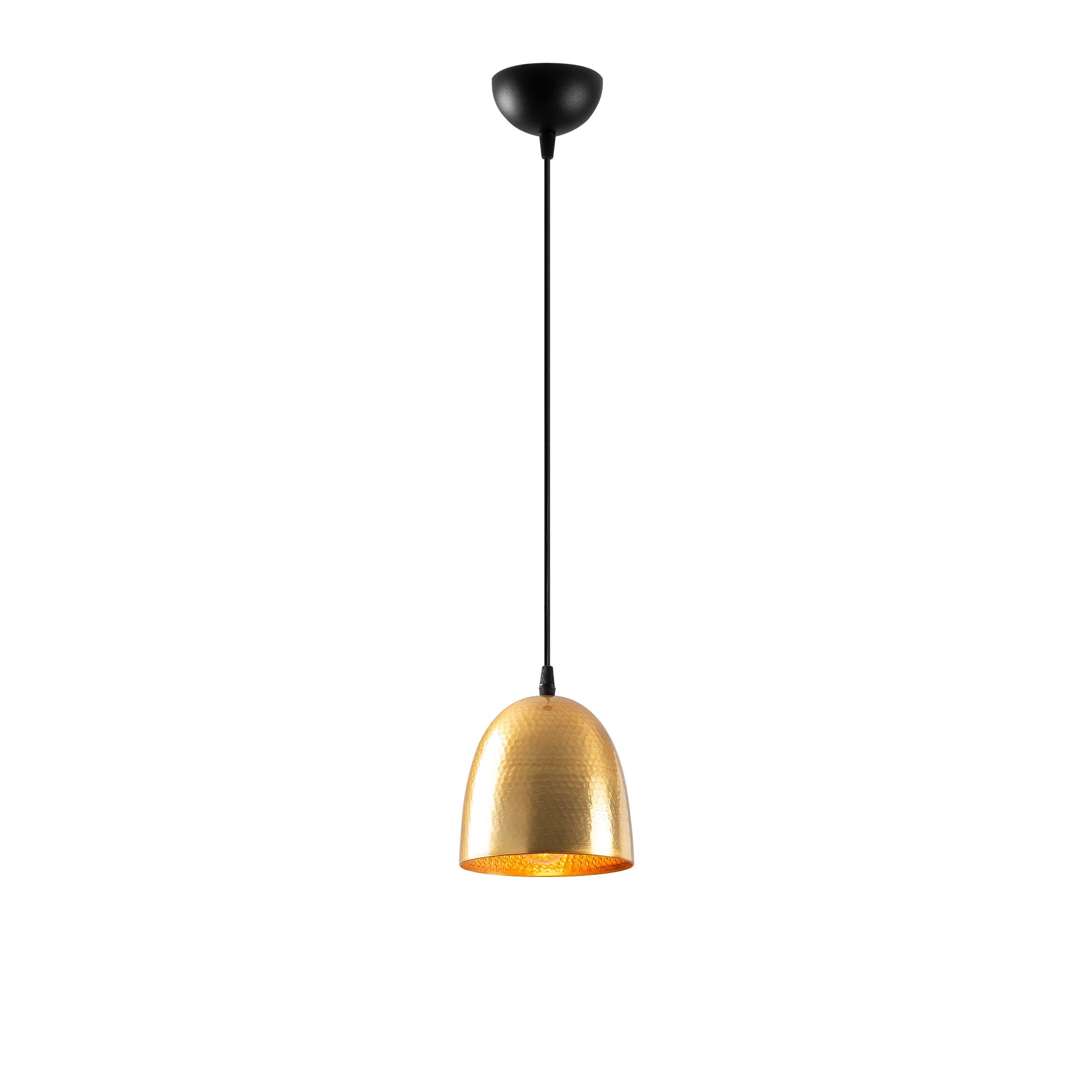 Candeeiro de Teto Dourado Elegante, 16 x 16 cm, Altura 113 cm | Corpo em Metal, Soquete E27, Design Moderno e Glamouroso | Perfeito para Decoração Escandinava