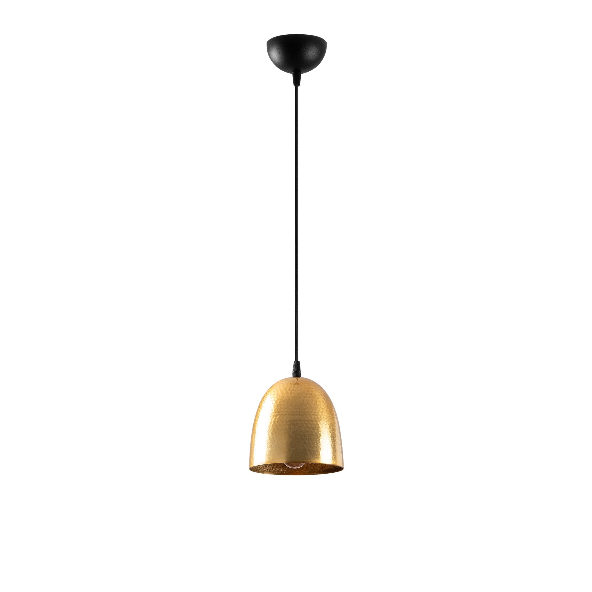 Candeeiro de Teto Dourado Elegante, 16 x 16 cm, Altura 113 cm | Corpo em Metal, Soquete E27, Design Moderno e Glamouroso | Perfeito para Decoração Escandinava