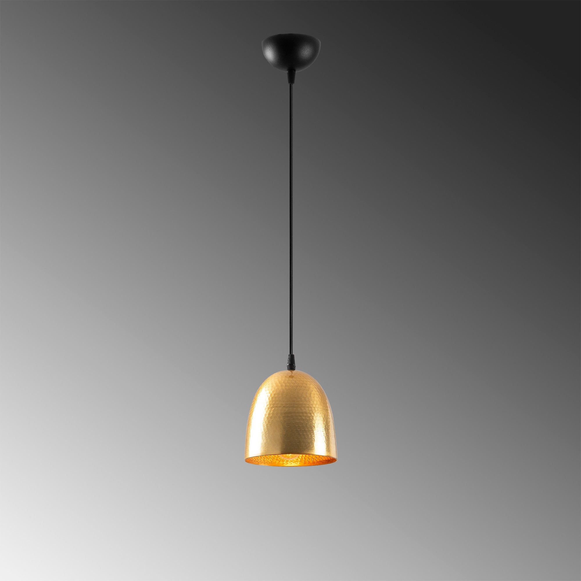 Candeeiro de Teto Dourado Elegante, 16 x 16 cm, Altura 113 cm | Corpo em Metal, Soquete E27, Design Moderno e Glamouroso | Perfeito para Decoração Escandinava