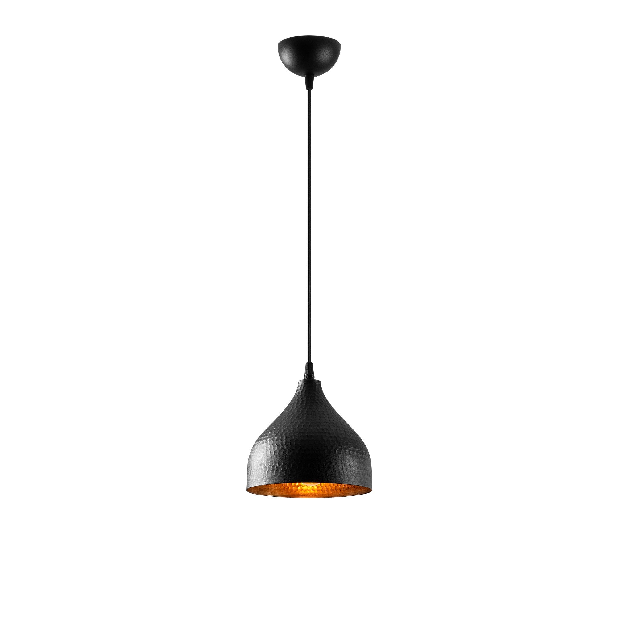 Candeeiro de Teto – 18 x 18 cm – Preto – Metal