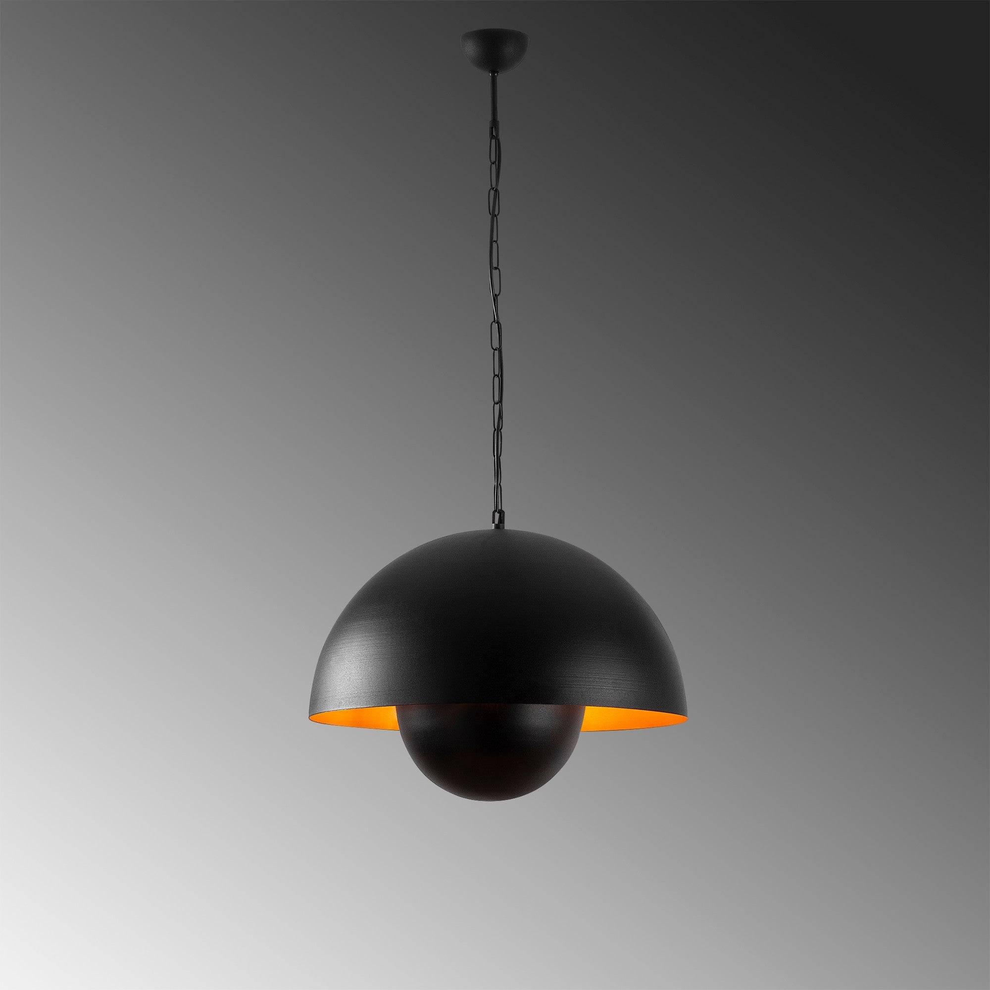 Candeeiro de Teto Industrial Moderno – 40 x 40 cm – Preto – Metal