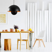 Candeeiro de Teto Industrial Moderno, Corpo em Metal Preto, 60 x 60 cm, Altura 101 cm | Soquete E27, Máx. 40 W | Iluminação Elegante para Decoração Escandinava