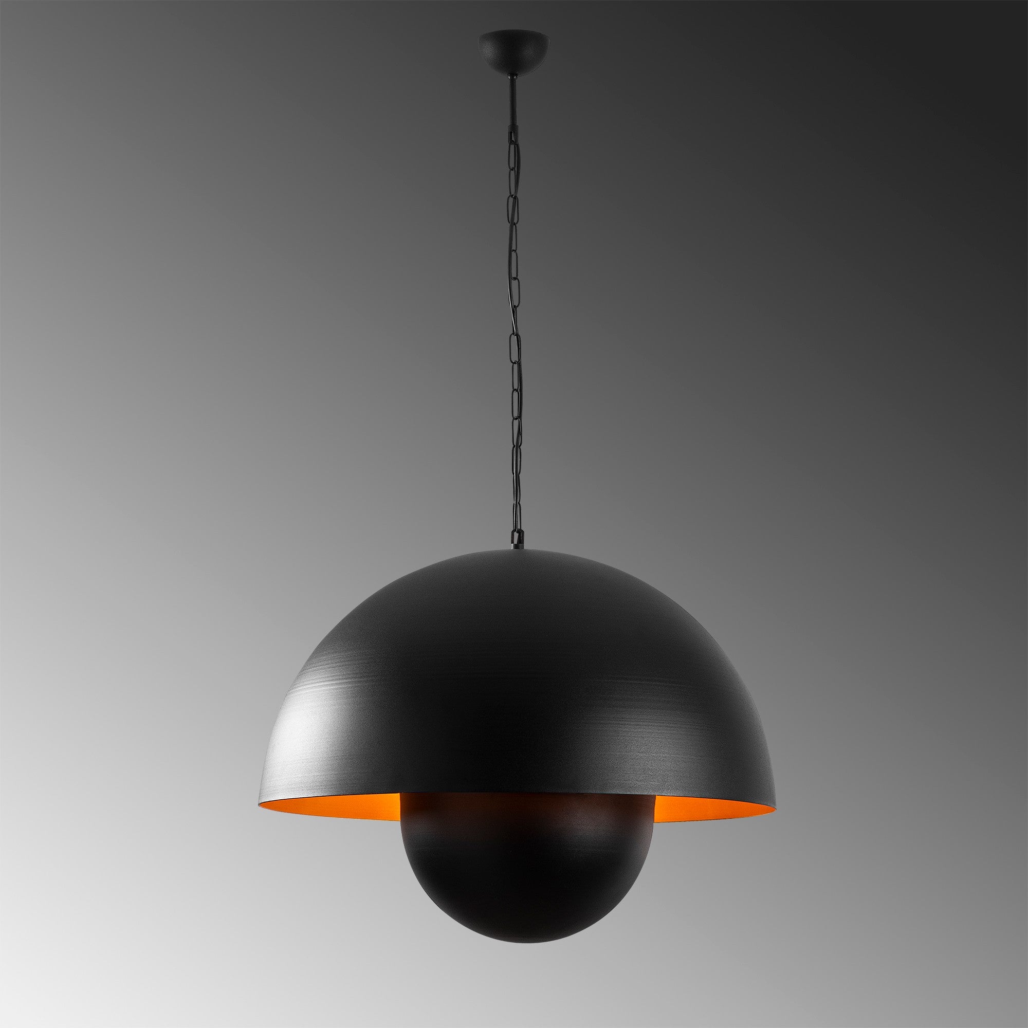 Candeeiro de Teto Industrial Moderno, Corpo em Metal Preto, 60 x 60 cm, Altura 101 cm | Soquete E27, Máx. 40 W | Iluminação Elegante para Decoração Escandinava