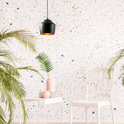 Candeeiro de Teto industrial moderno, corpo de metal preto, 22 x 22 cm, altura 123 cm, soquete E27, potência máxima de 40 W, iluminação elegante para decoração de casa e escritório