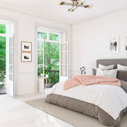 Candeeiro de Teto Vintage Elegante de Cobre, 67 x 67 cm, Altura 22 cm | Corpo de Metal, 8 x E27 Máx. 40 W | Design Moderno para Decoração de Casa com Estilo, Classificação IP20