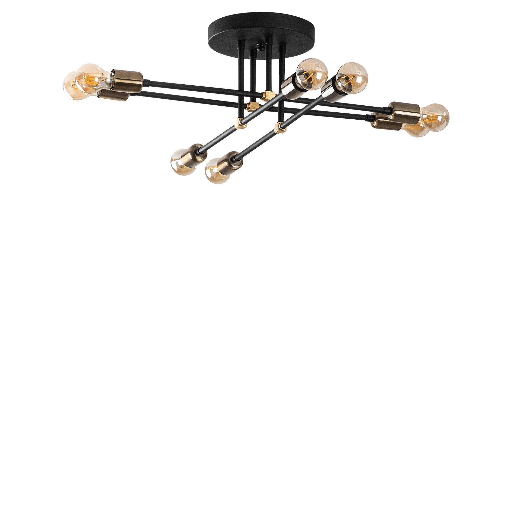 Candeeiro de Teto – 67 x 67 cm – Preto – Ferro