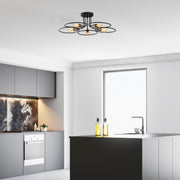 Candeeiro de Teto – 73 x 73 cm – Preto – Ferro