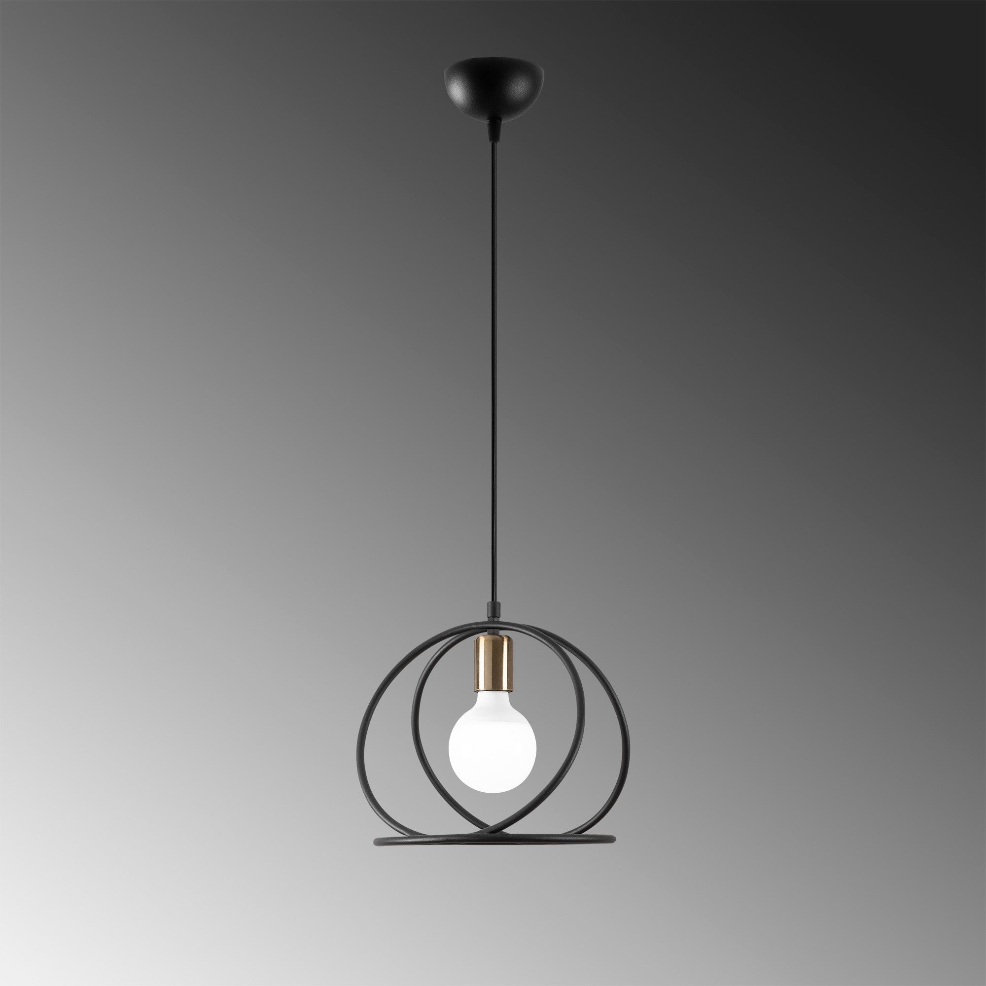 Candeeiro de Teto – 26 x 123 cm – Preto – Metal