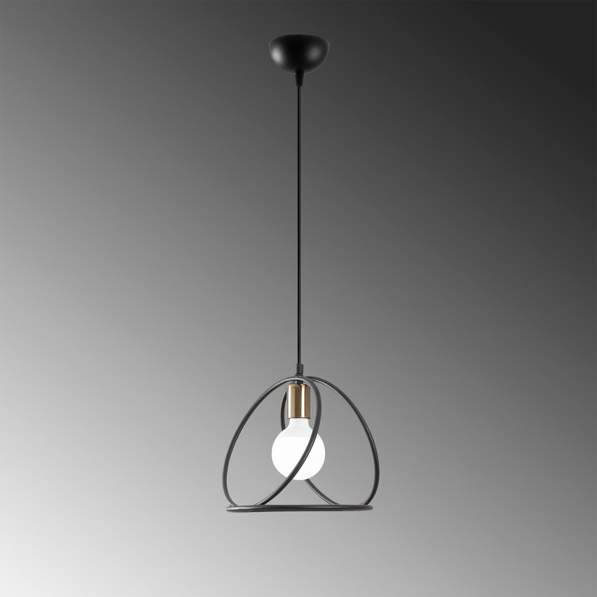 Candeeiro de Teto – 26 x 123 cm – Preto – Metal