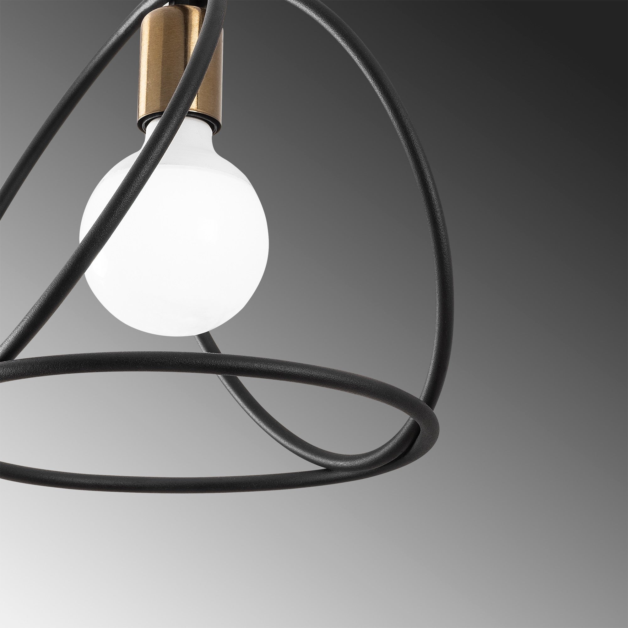 Candeeiro de Teto – 26 x 123 cm – Preto – Metal