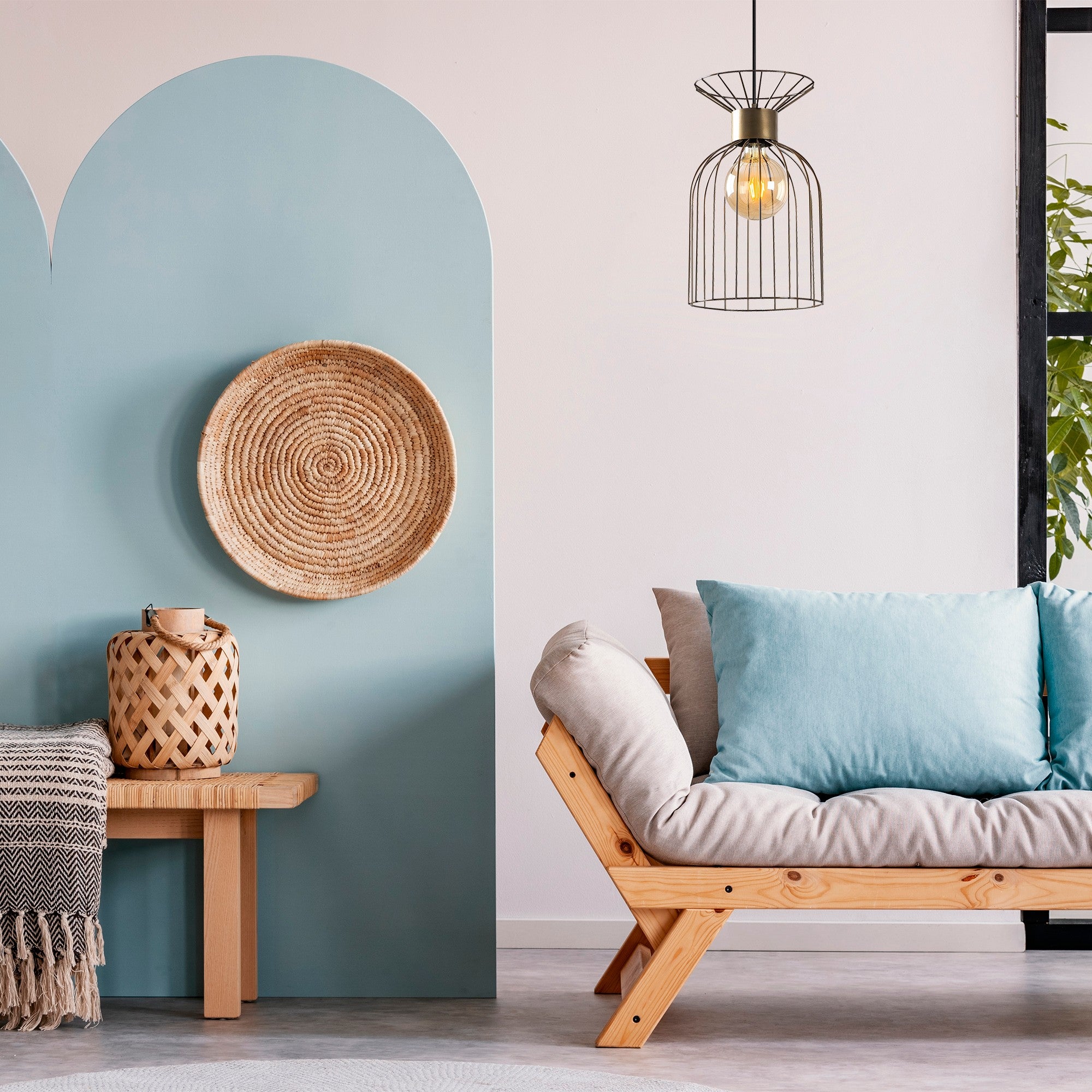 Candeeiro de Teto vintage moderno, corpo de metal, 25 x 25 cm, altura 138 cm, ajustável, soquete E27, design elegante para casa e escritório, classificação IP20