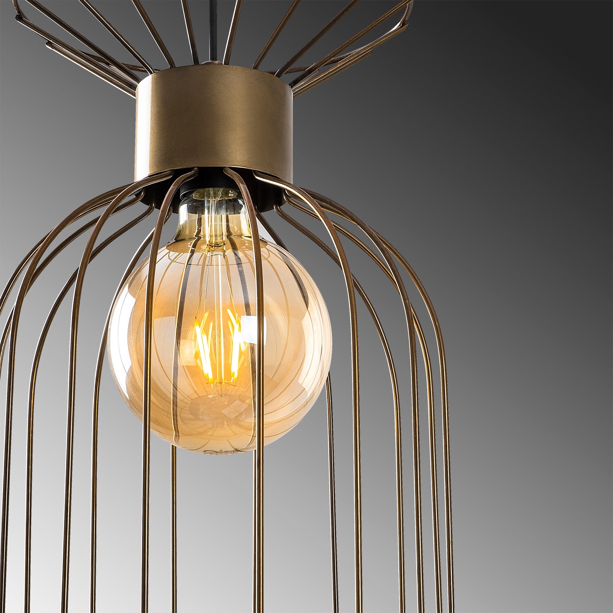 Candeeiro de Teto vintage moderno, corpo de metal, 25 x 25 cm, altura 138 cm, ajustável, soquete E27, design elegante para casa e escritório, classificação IP20