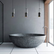 Candeeiro de Teto Industrial – 126 cm de Altura – Preto – Metal