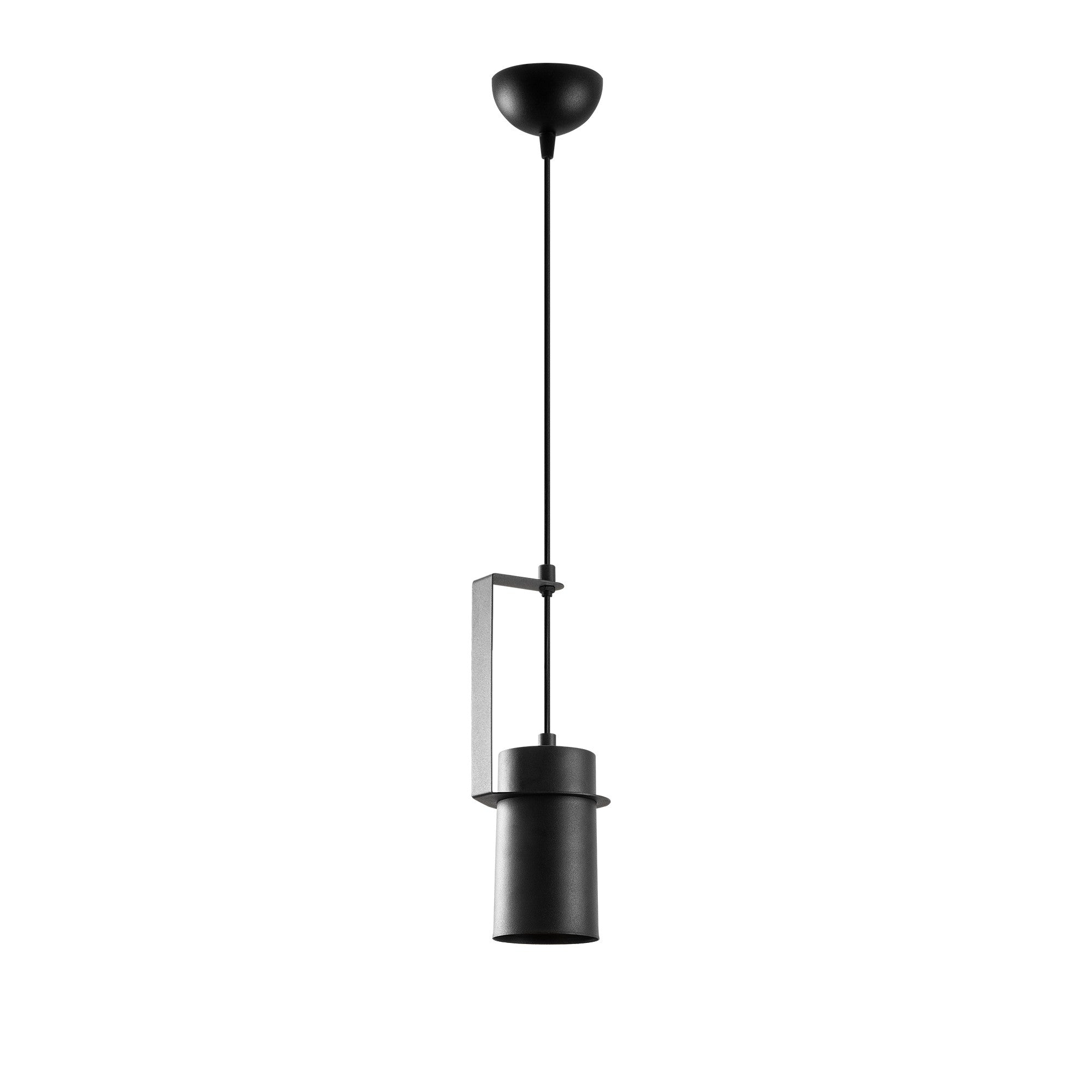 Candeeiro de Teto Industrial – 126 cm de Altura – Preto – Metal