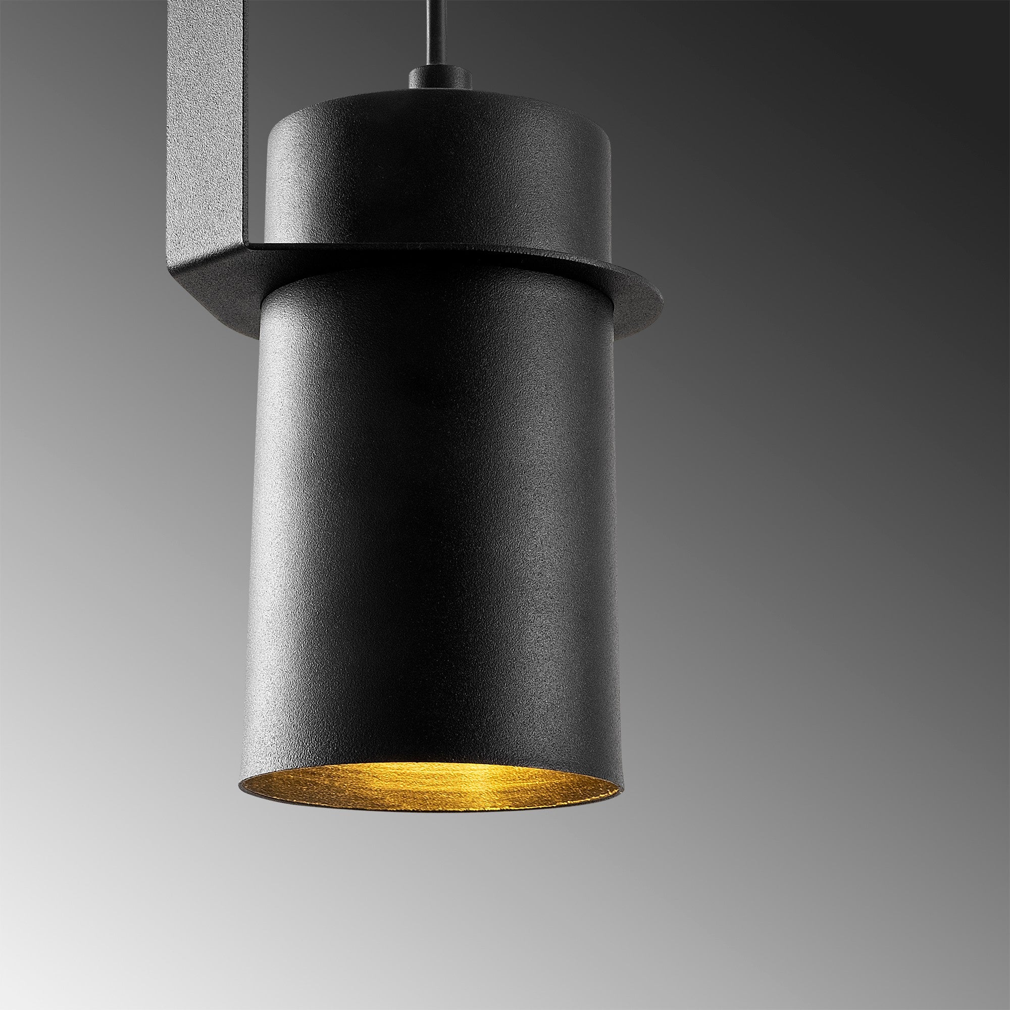 Candeeiro de Teto Industrial – 126 cm de Altura – Preto – Metal