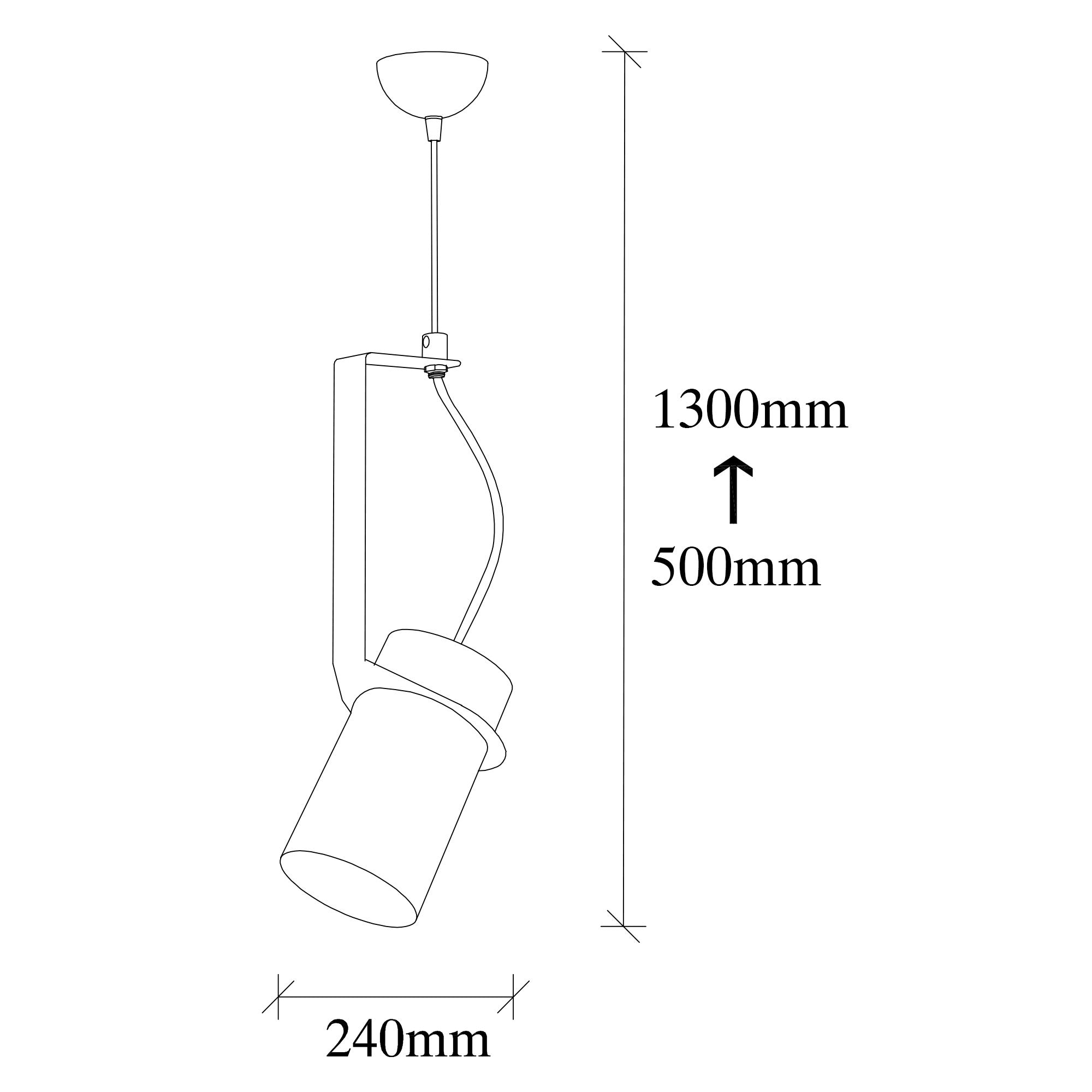 Candeeiro de Teto Industrial – 24 x 24 cm – Preto – Metal
