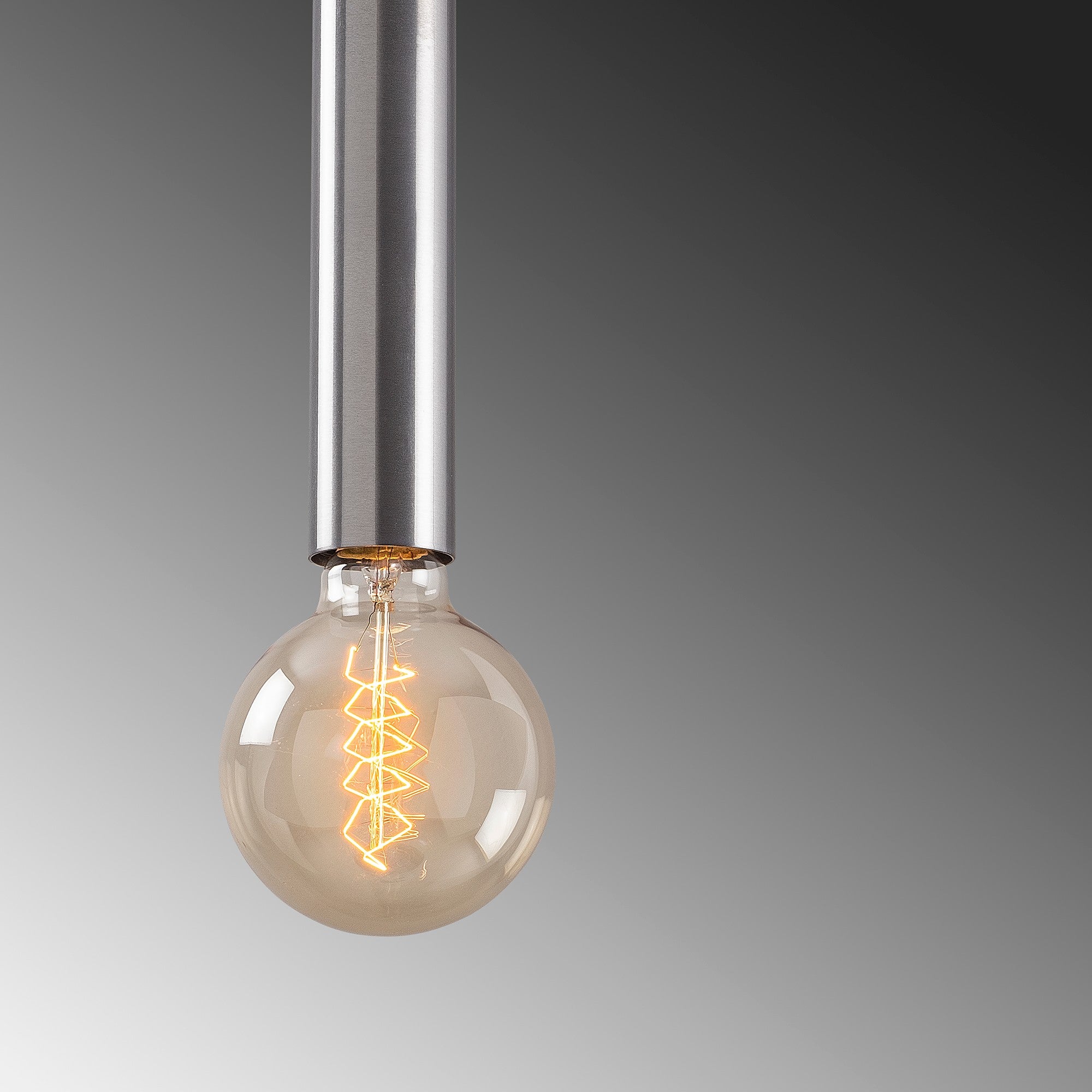 Candeeiro de Teto escandinavo elegante, corpo de metal prateado, 75 x 24 cm, altura 136 cm, ajustável, 7 x E27 máx. 40 W, perfeito para espaços modernos