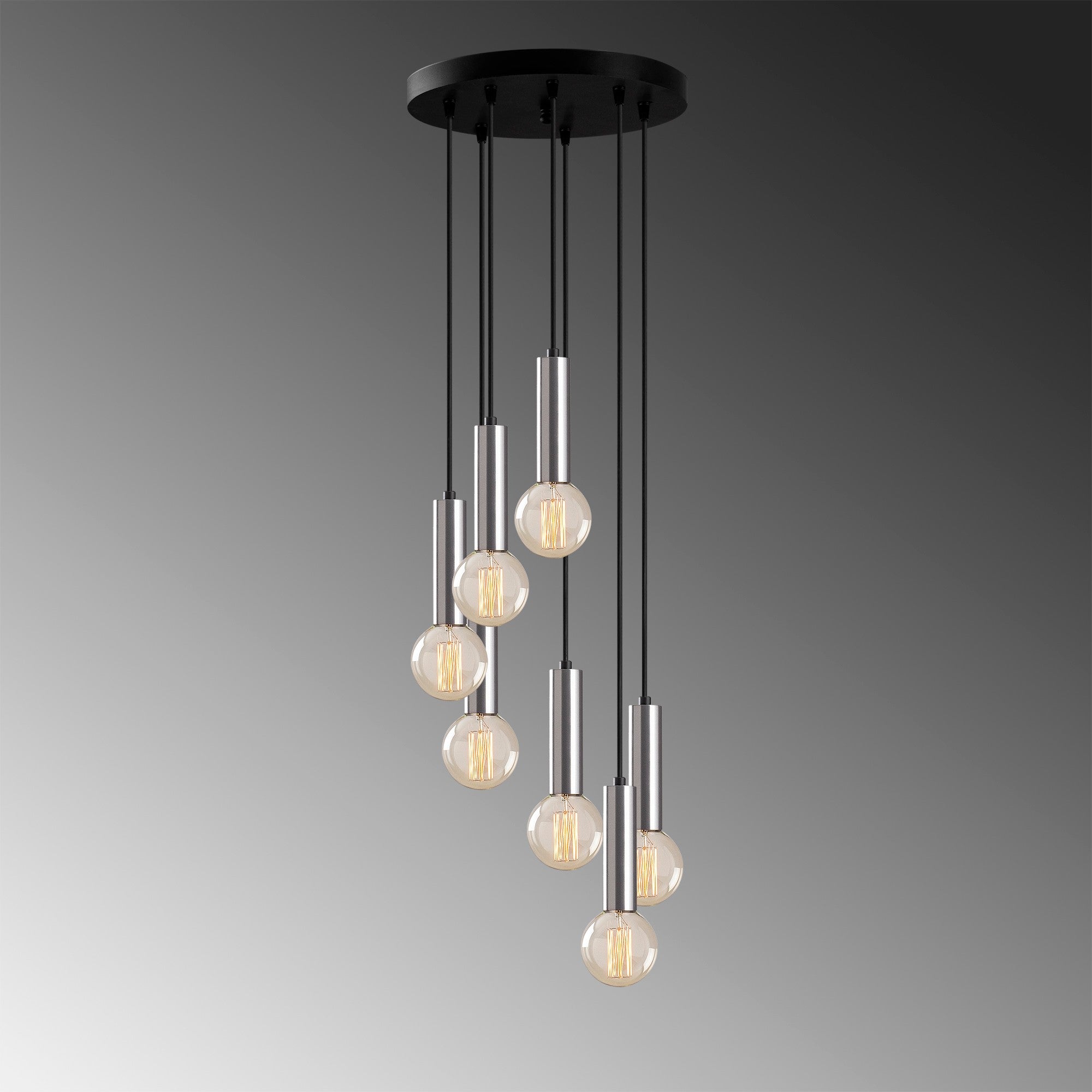 Candeeiro de Teto – 40x40 cm – Prateado – Metal