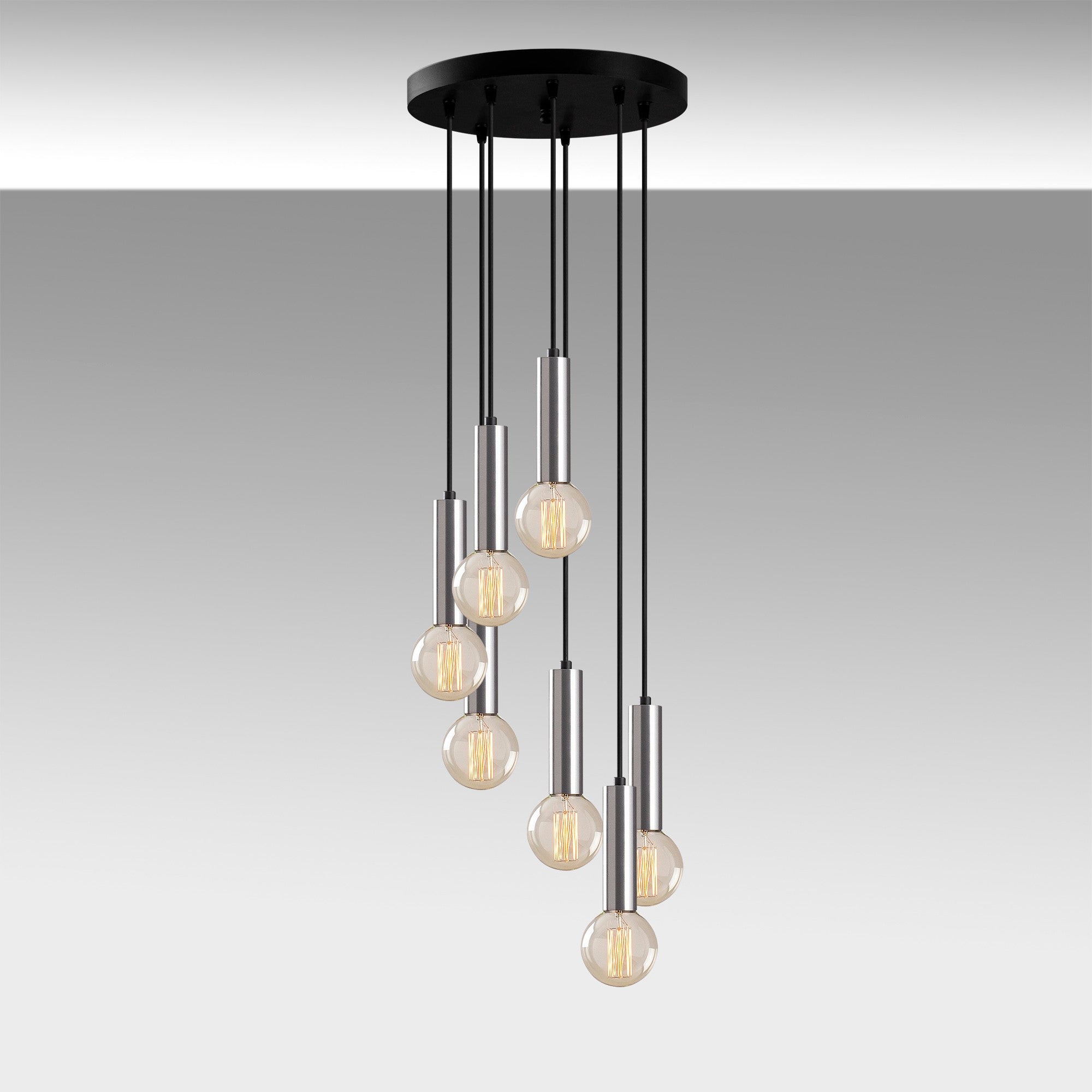 Candeeiro de Teto – 40x40 cm – Prateado – Metal