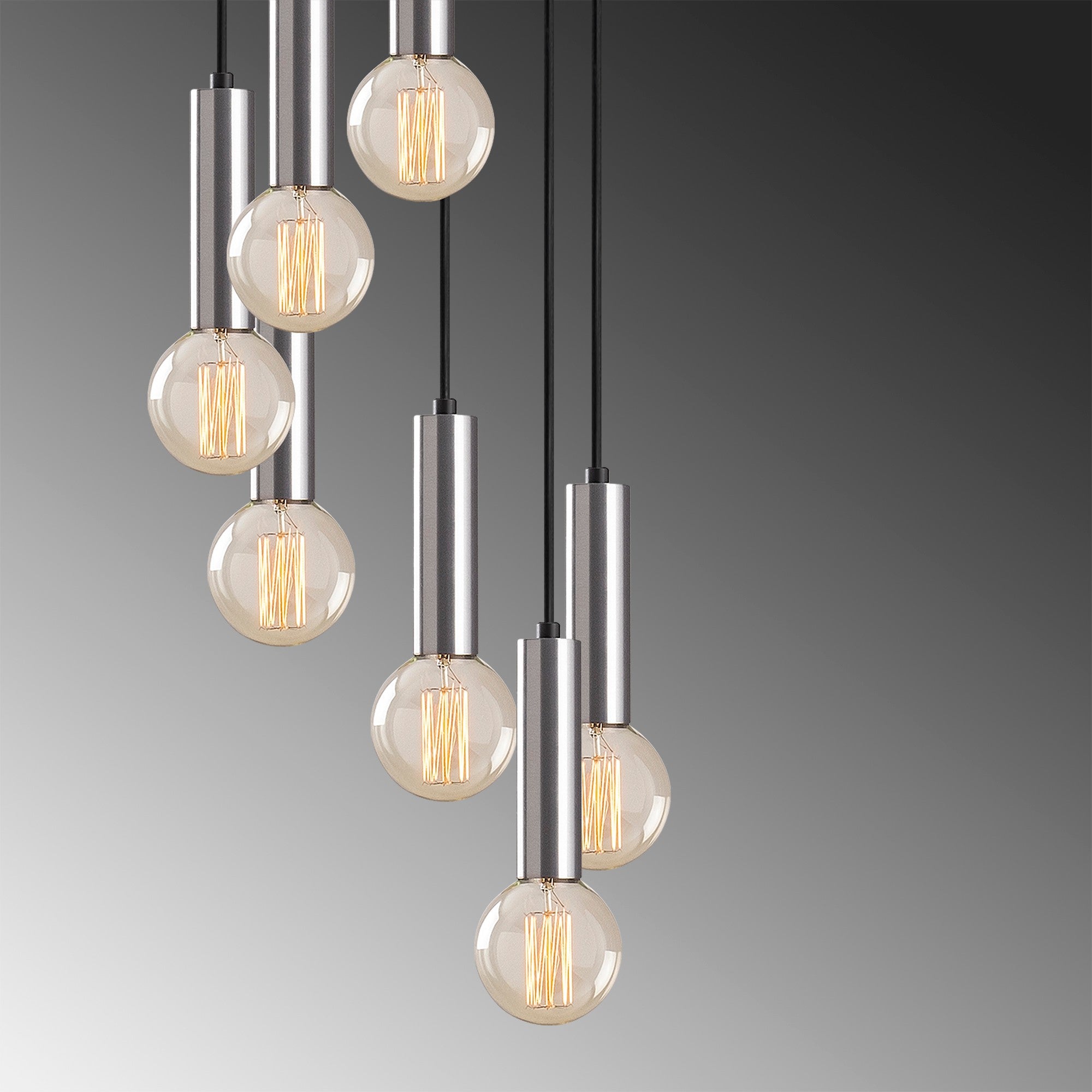 Candeeiro de Teto – 40x40 cm – Prateado – Metal