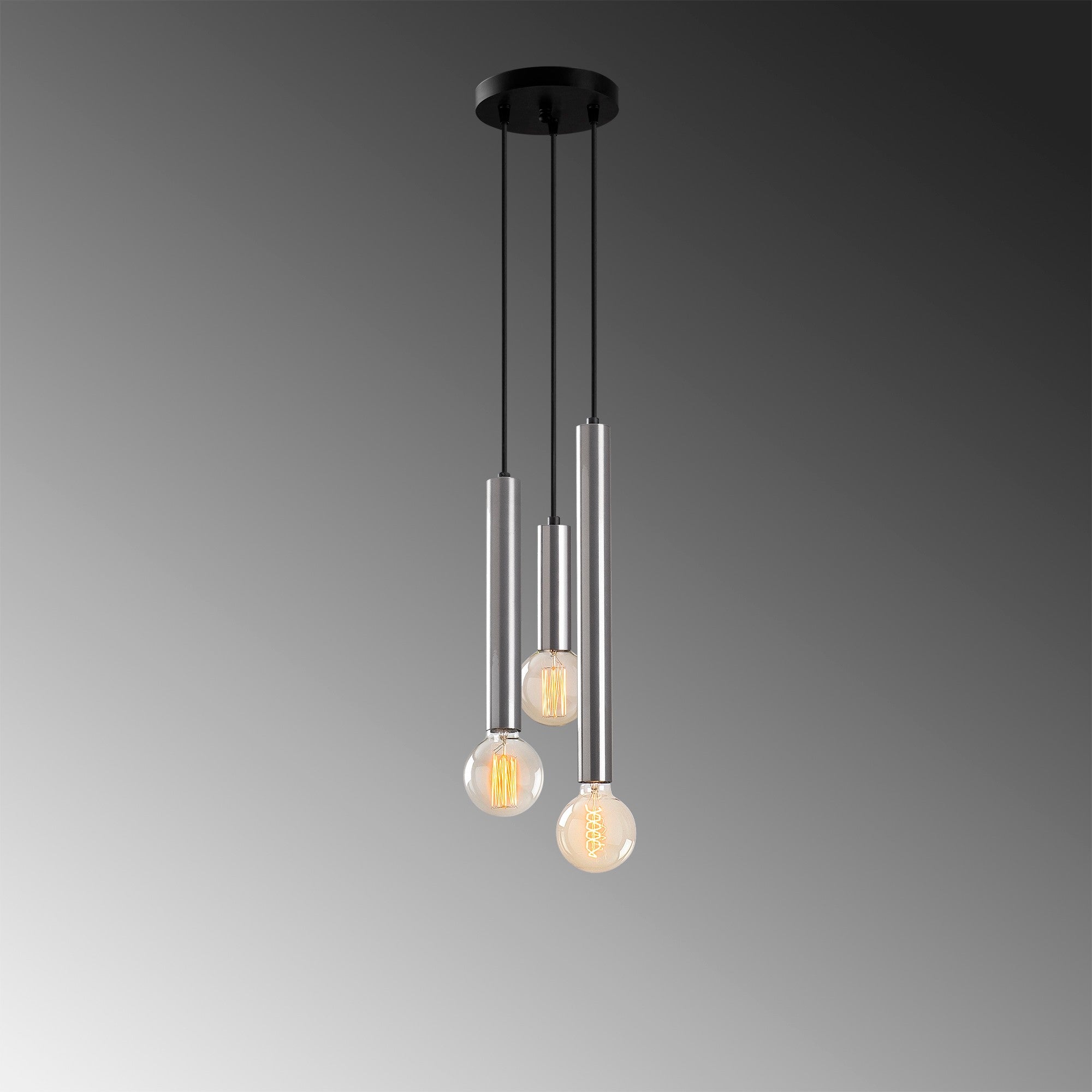 Candeeiro de Teto – 22x22 cm – Prateado – Metal