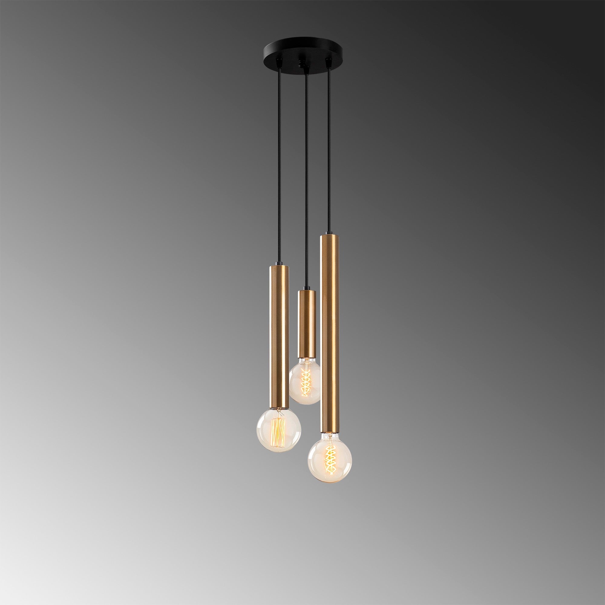 Candeeiro de Teto Vintage – 22x22 cm – Altura 146 cm – Metal