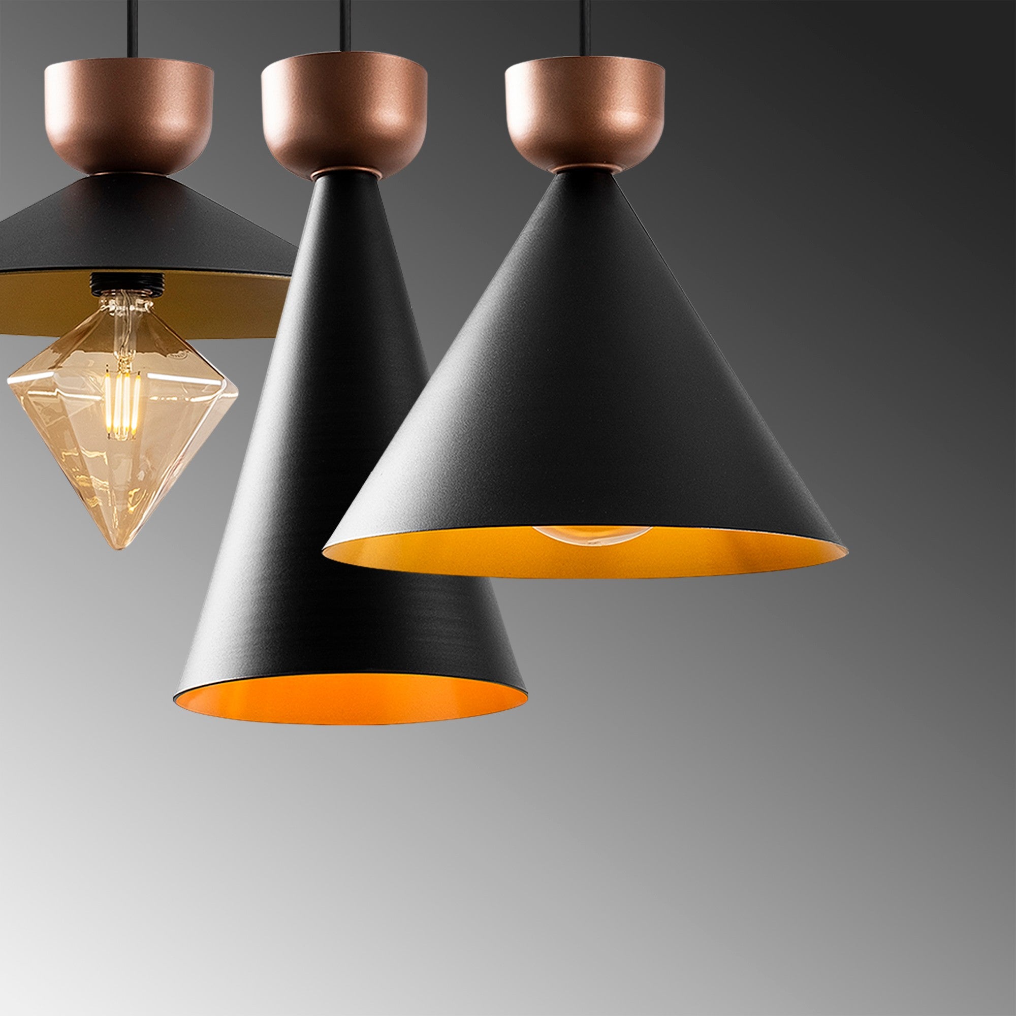 Candeeiro de Teto preto moderno, corpo de metal, 100 x 30 cm, altura 141 cm, ajustável, 3 soquetes E27, design escandinavo elegante para casa e escritório