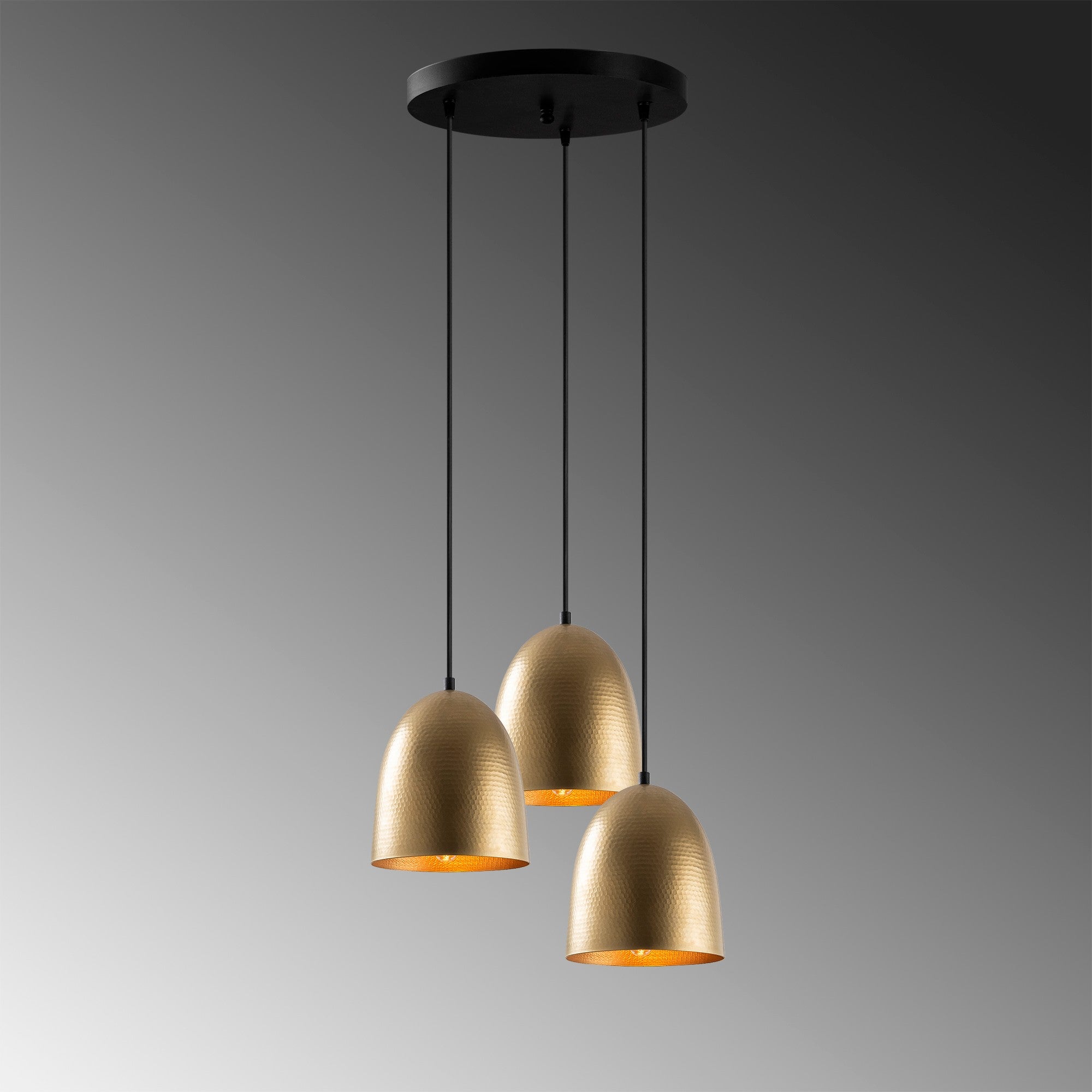 Candeeiro de Teto – 44 x 44 cm – Dourado – Metal