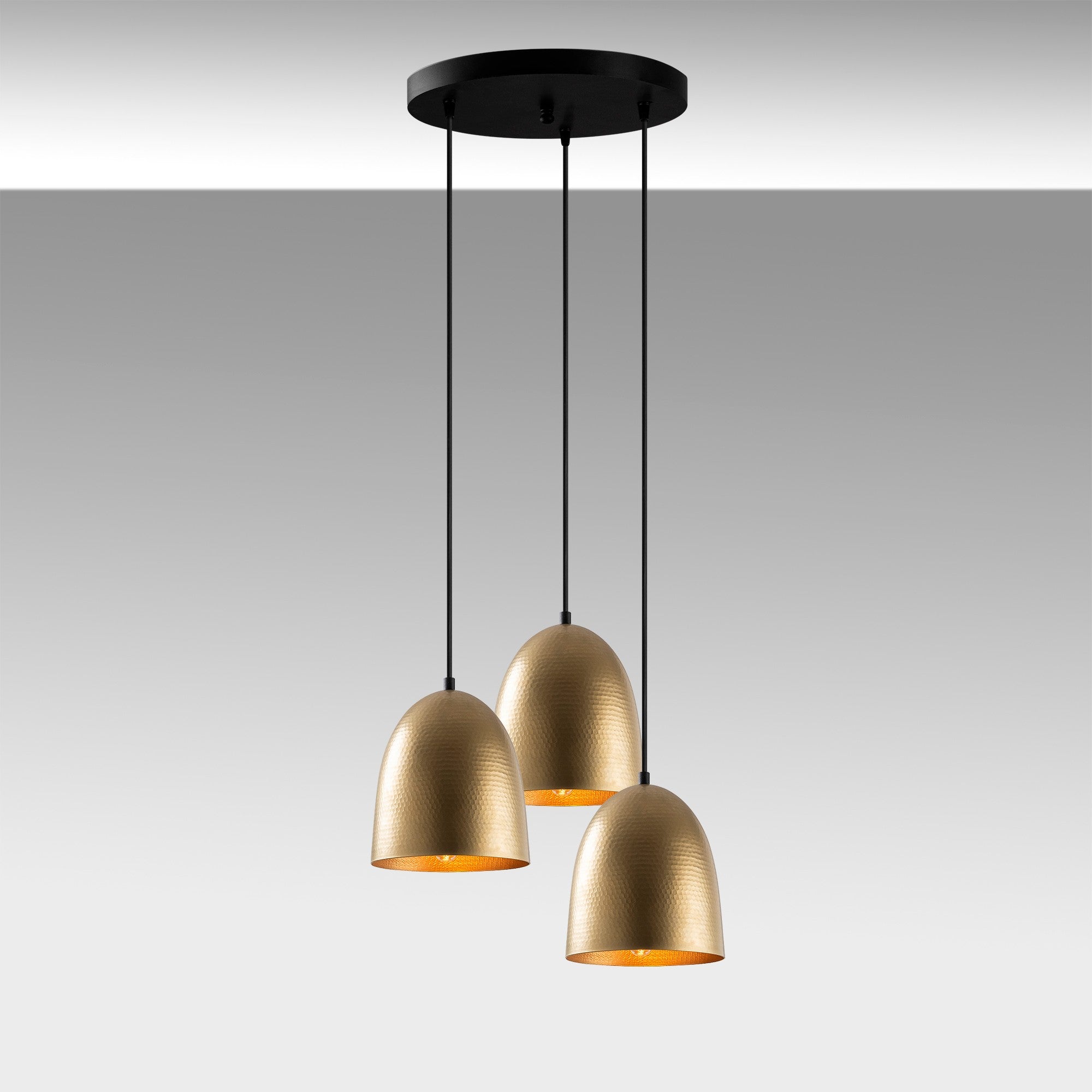 Candeeiro de Teto – 44 x 44 cm – Dourado – Metal