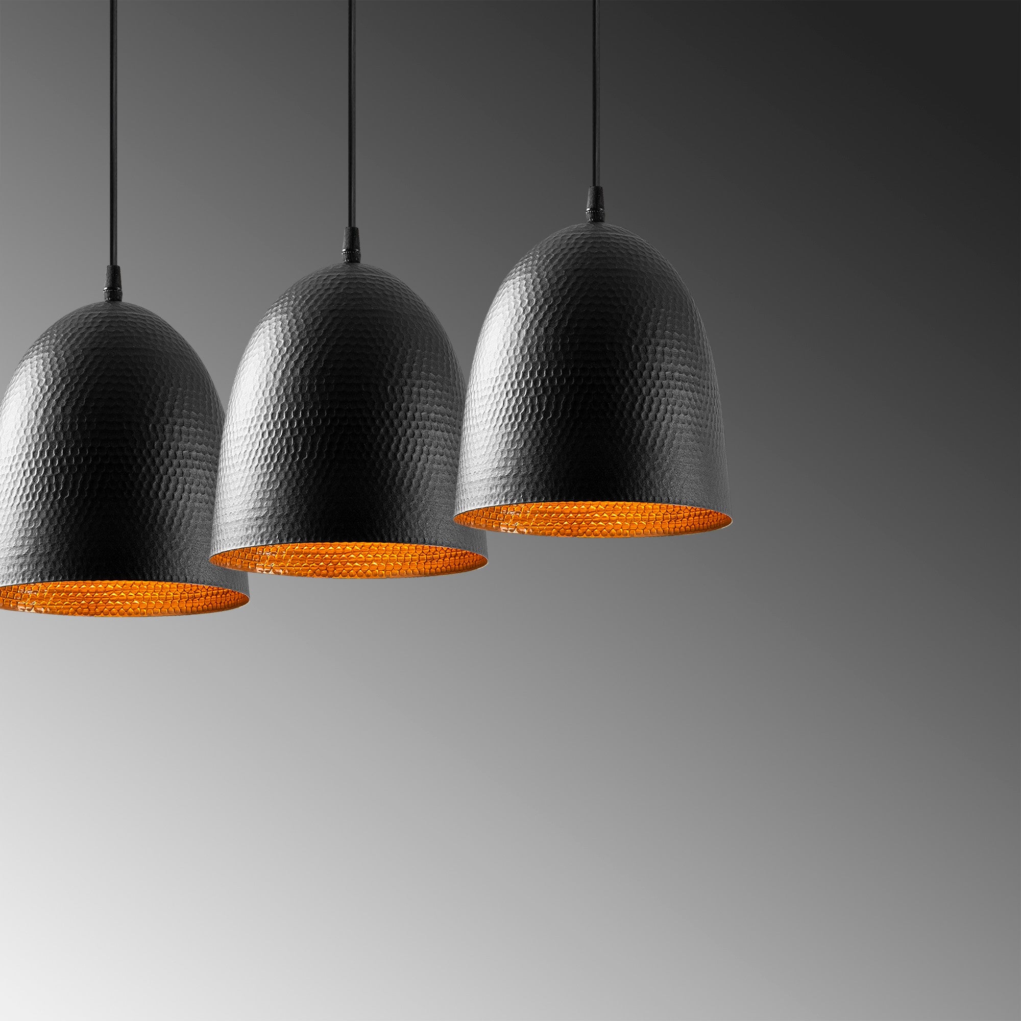 Candeeiro de Teto industrial moderno – 70 x 20 cm – Preto – Metal