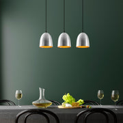 Candeeiro de Teto escandinavo elegante, corpo de metal prateado, 70 x 20 cm, altura ajustável de 125 cm, 3 x E27 máx. 40 W, iluminação elegante para espaços modernos