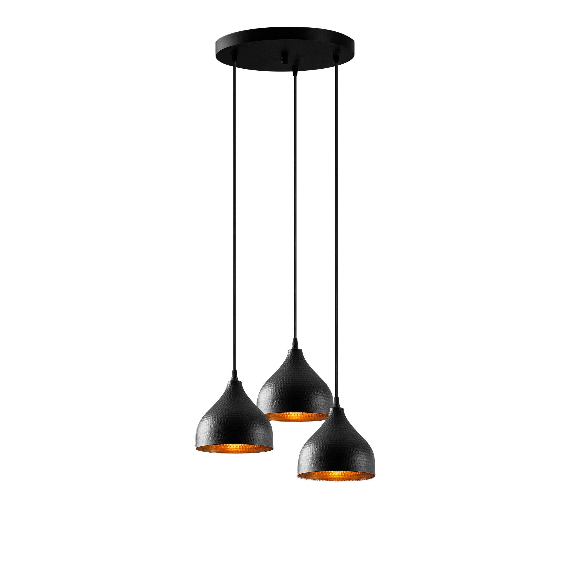 Candeeiro de Teto Industrial Moderno – 42 x 42 cm – Preto – Metal