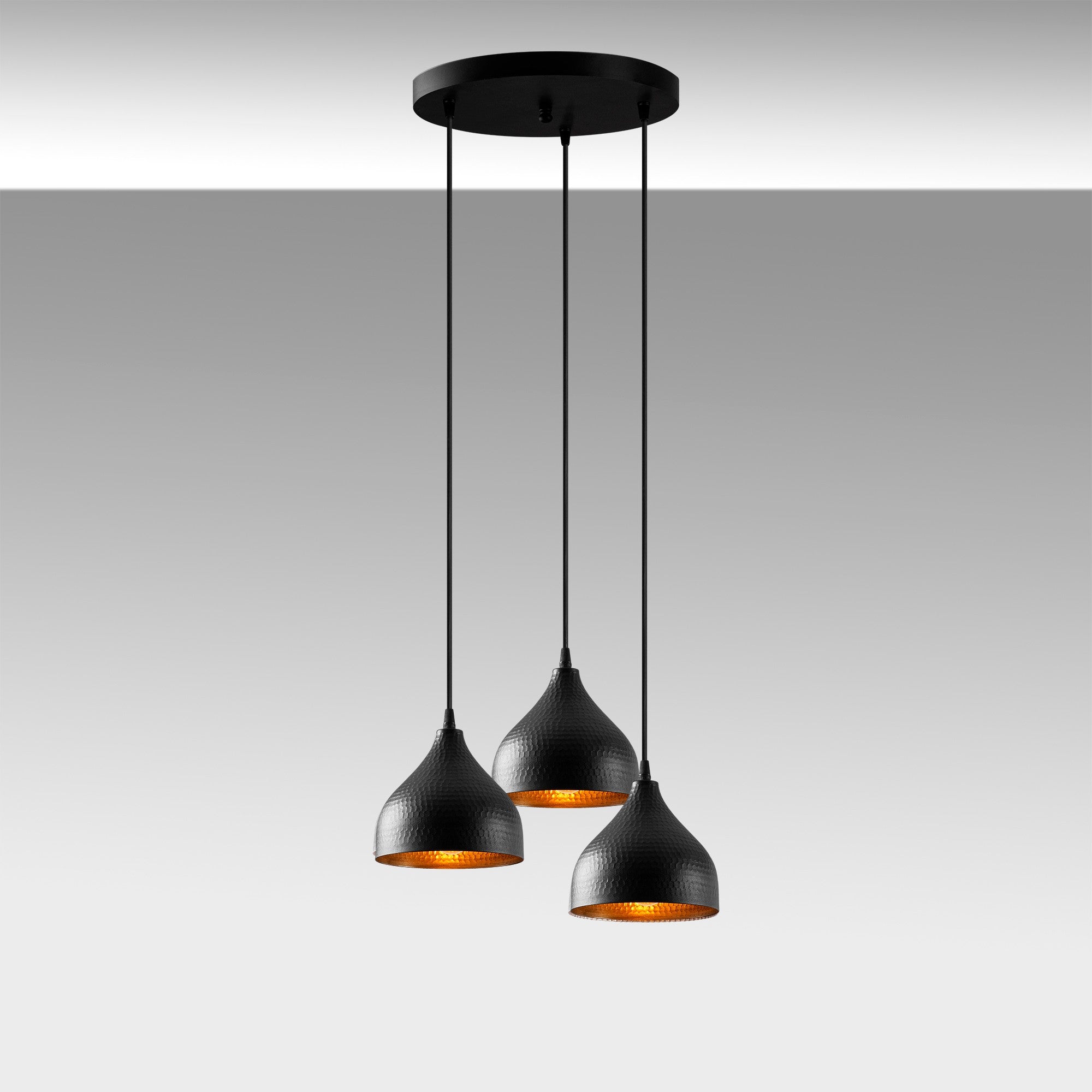 Candeeiro de Teto Industrial Moderno – 42 x 42 cm – Preto – Metal