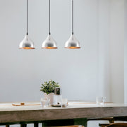 Candeeiro de Teto – 68 x 18 cm – Prateado – Metal