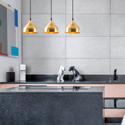 Candeeiro de Teto – 68 x 18 cm – Dourado – Metal