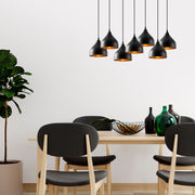 Candeeiro de Teto – 88 x 40 cm – Preto – Metal