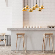 Candeeiro de Teto moderno – 88 x 40 cm – dourado – metal