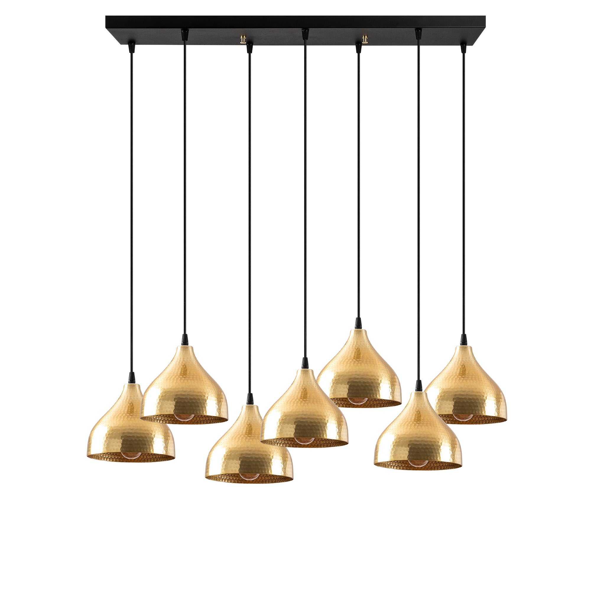 Candeeiro de Teto moderno – 88 x 40 cm – dourado – metal