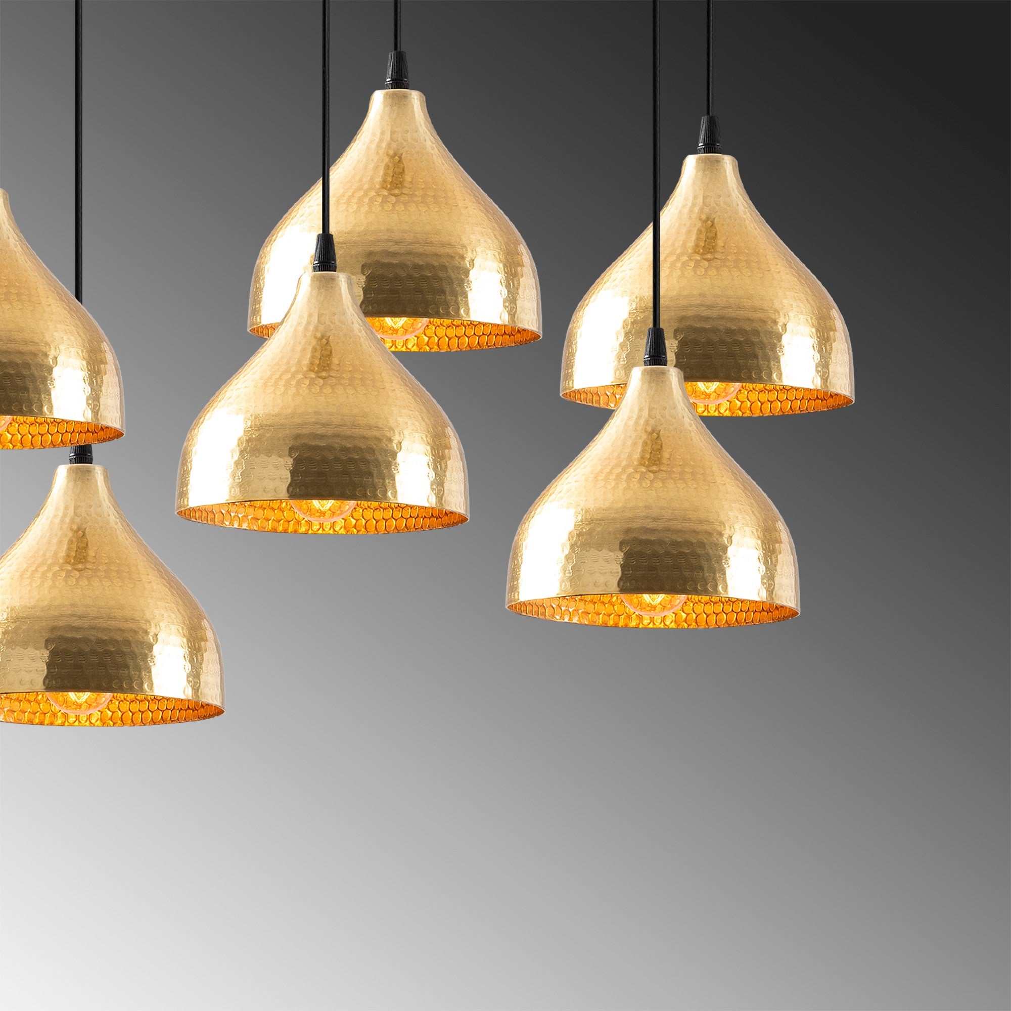 Candeeiro de Teto moderno – 88 x 40 cm – dourado – metal