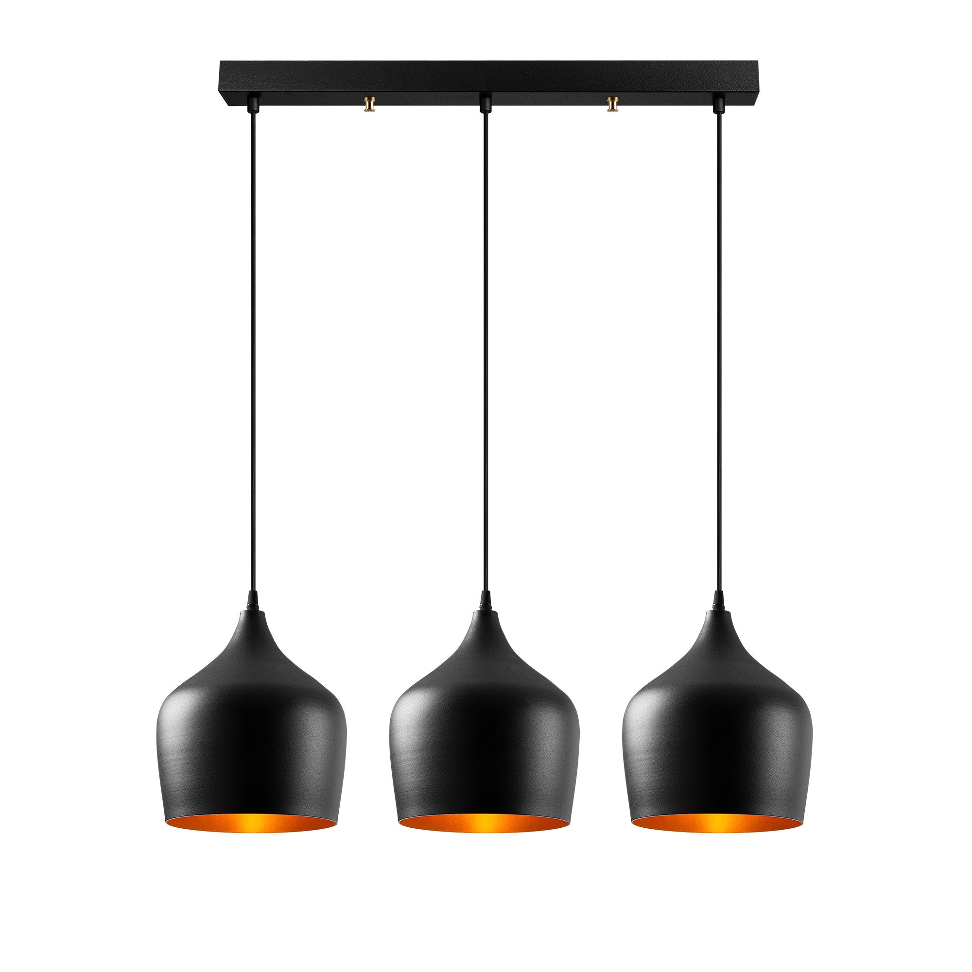 Candeeiro de Teto – 72 x 22 cm – Preto – Metal