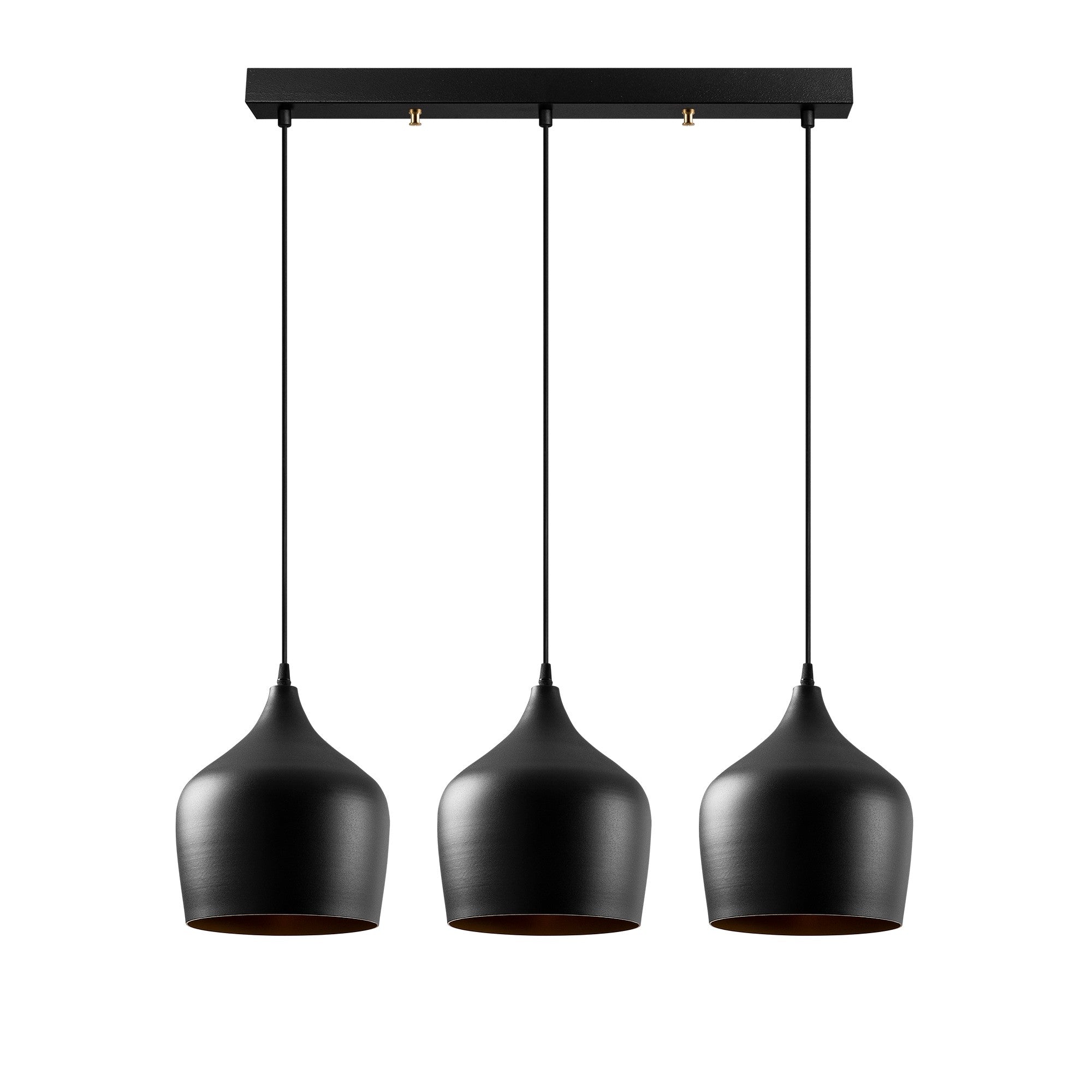 Candeeiro de Teto – 72 x 22 cm – Preto – Metal