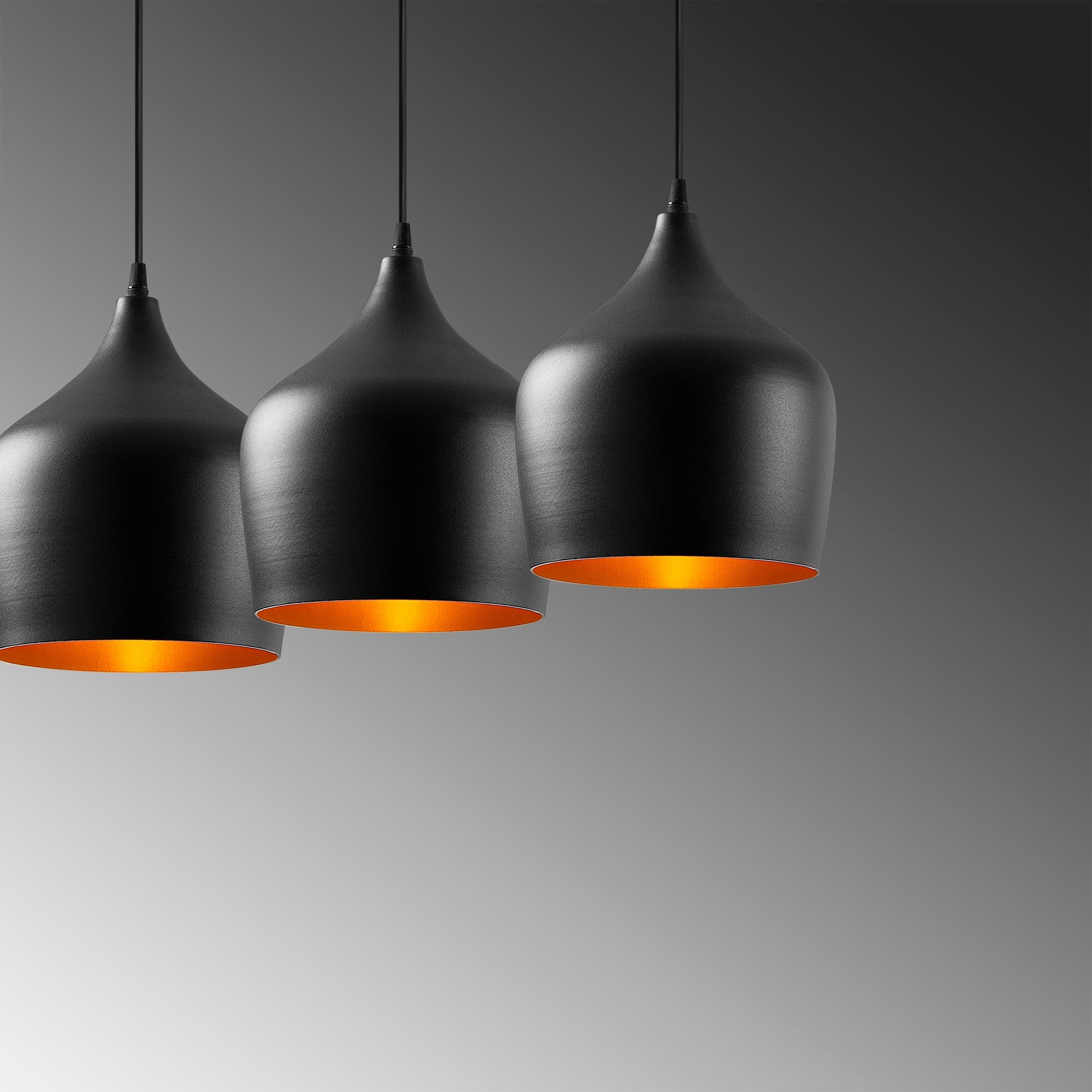 Candeeiro de Teto – 72 x 22 cm – Preto – Metal