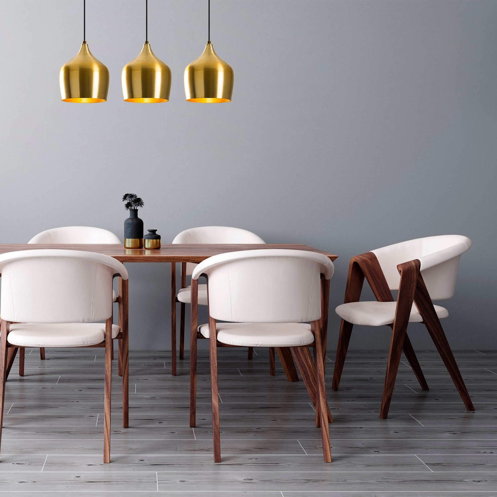 Candeeiro de Teto – 72 x 22 cm – Dourado – Metal