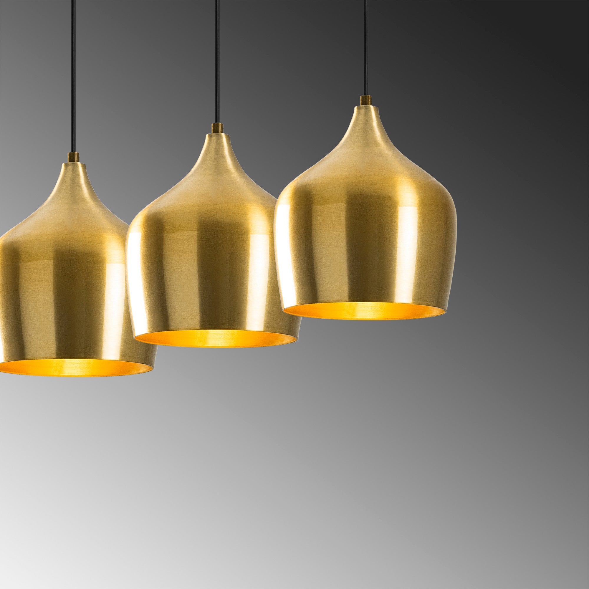 Candeeiro de Teto – 72 x 22 cm – Dourado – Metal